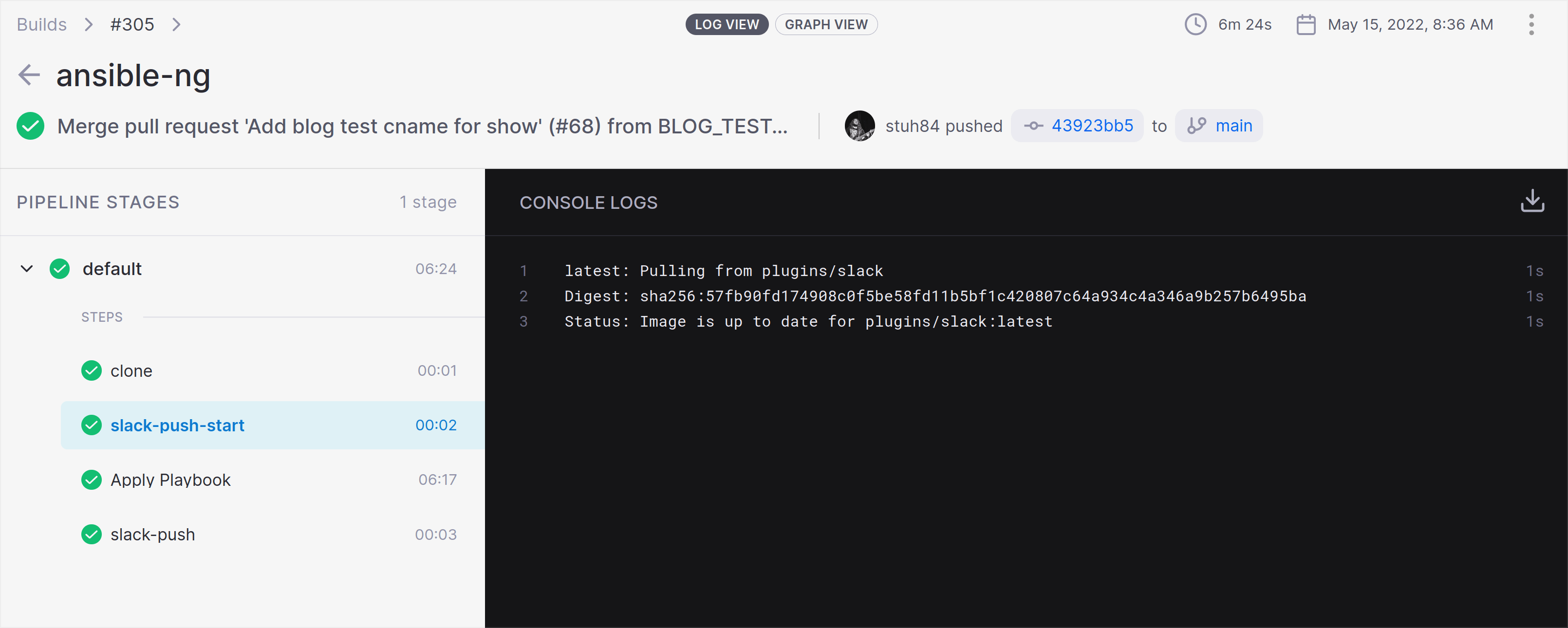 Drone Ansible Slack Notification