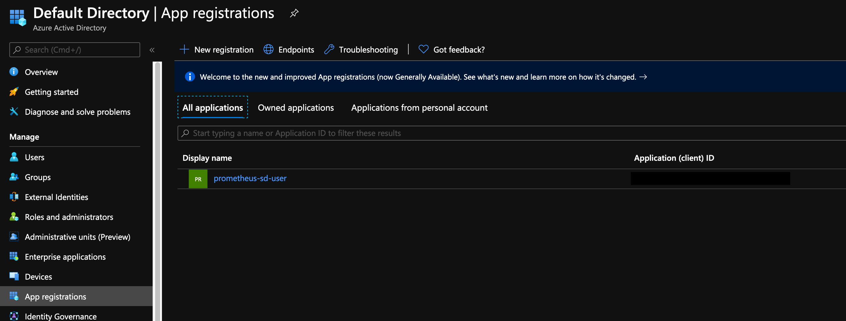 Azure Application Regstrations