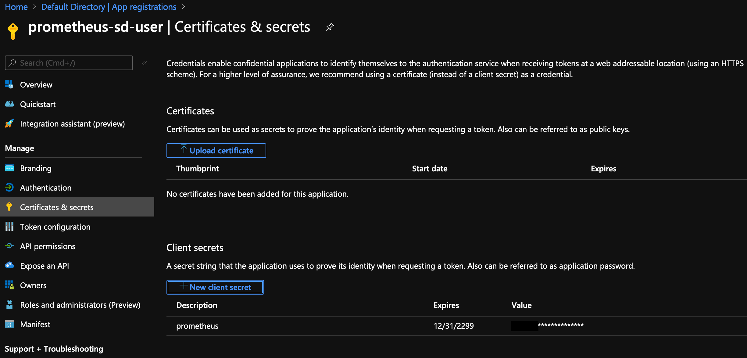 Azure Client Secret