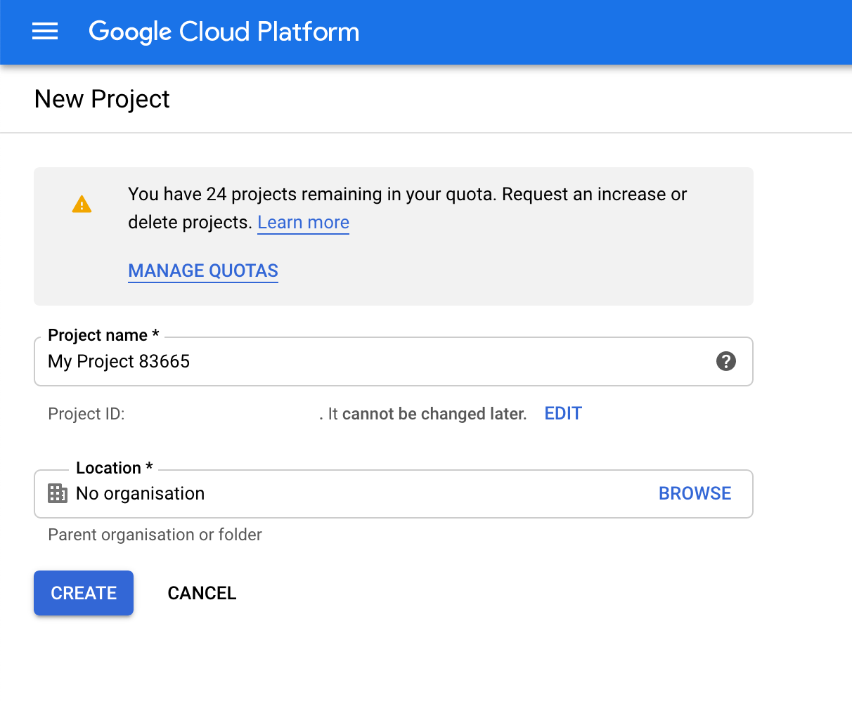 Google Cloud Platform Project