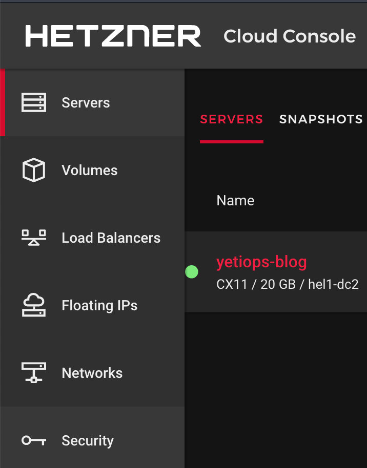 Hetzner Cloud Security