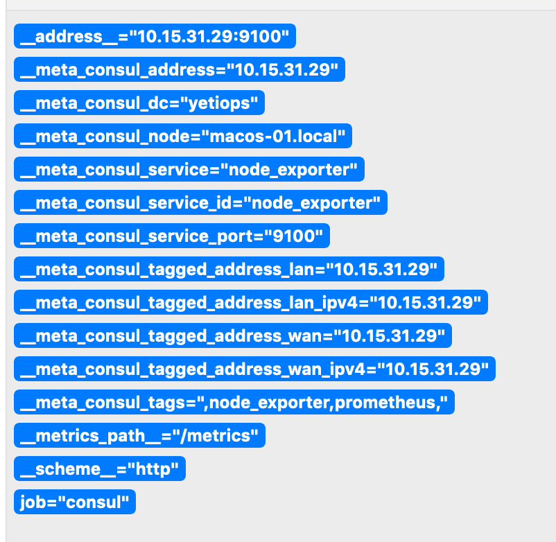MacOS Prometheus Metadata