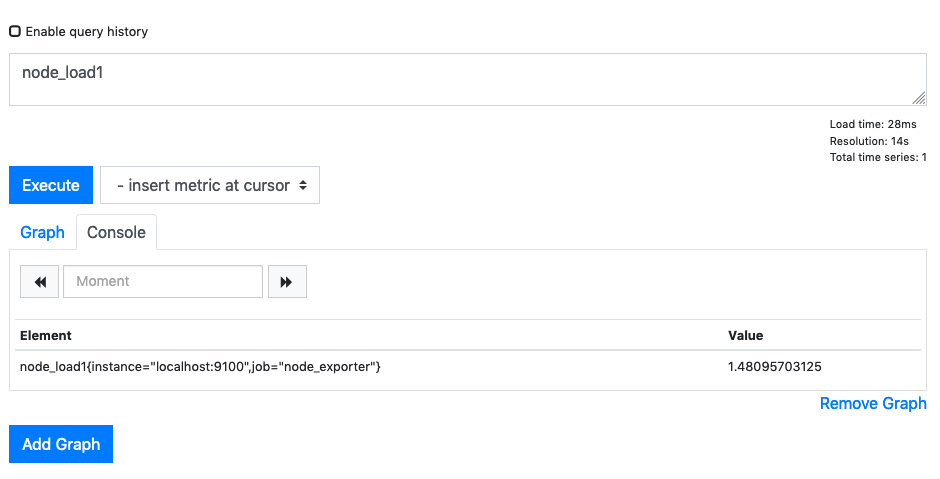 Prometheus Node Load - Console