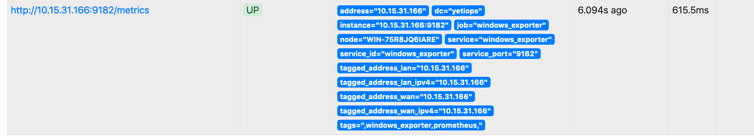 Proxmox Windows Prometheus Targets