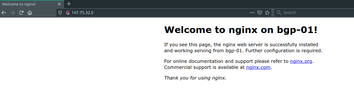 Anycast IP - bgp-01 nginx service resumption