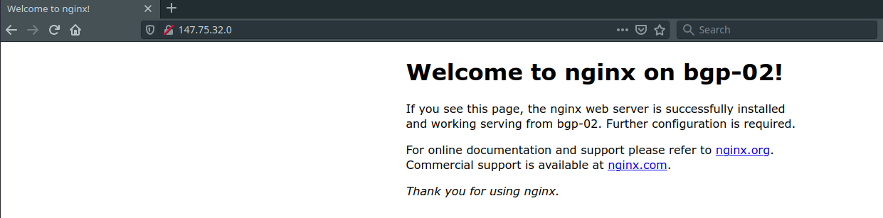 Anycast IP - bgp-02 nginx