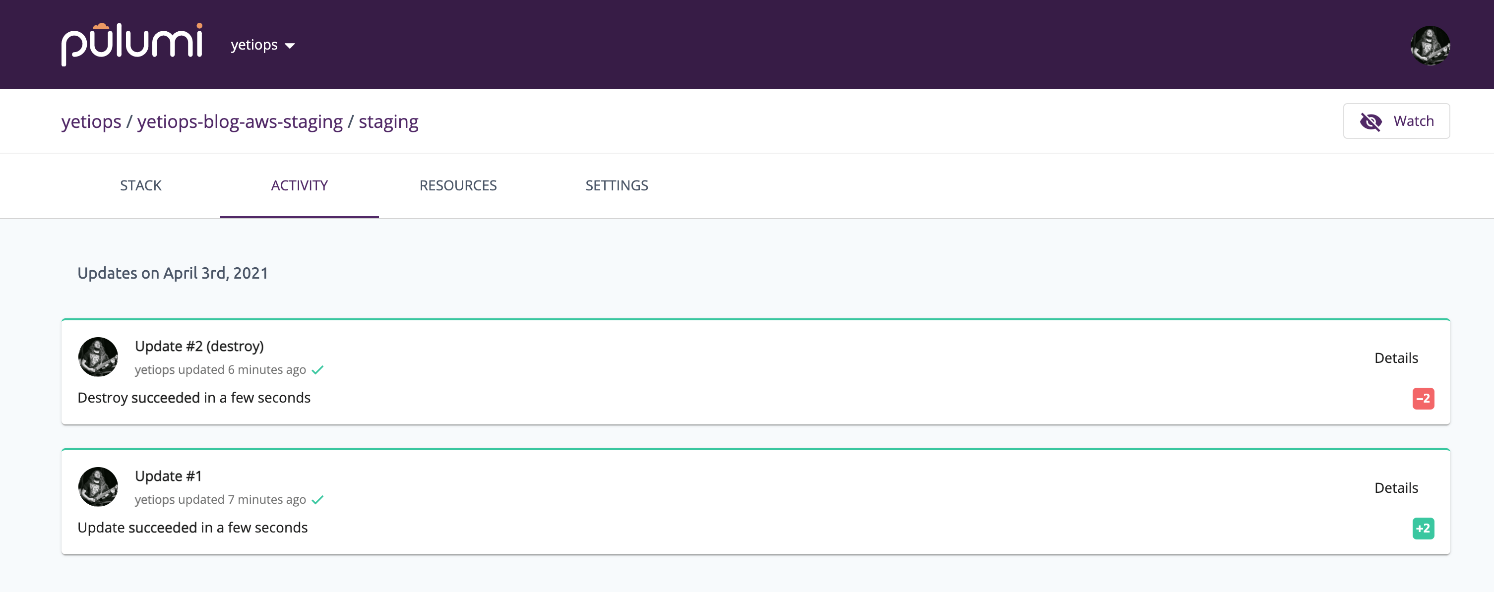 Pulumi Service backend